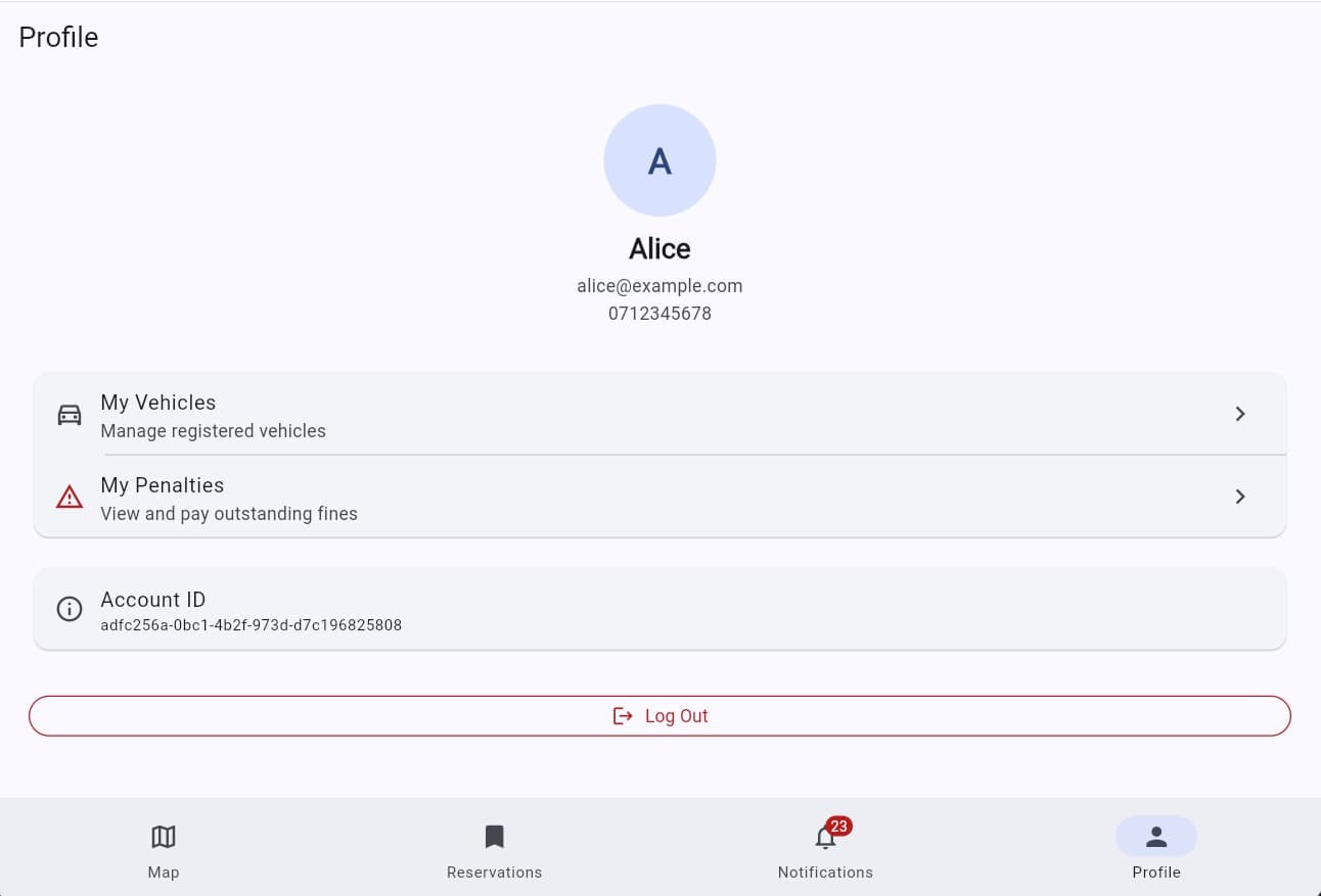 Smart Parking Management System – Cloud-Native Microservices Platform screenshot 6